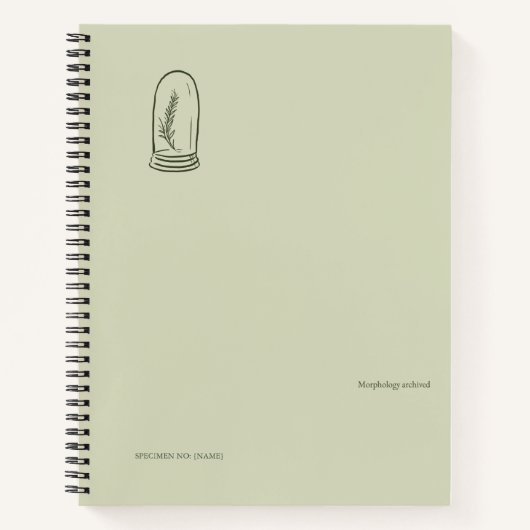 Carnet Botanical Dark Academia Minimalist Garden Reader G (Devant)