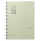 Carnet Botanical Dark Academia Minimalist Garden Reader G (Devant)