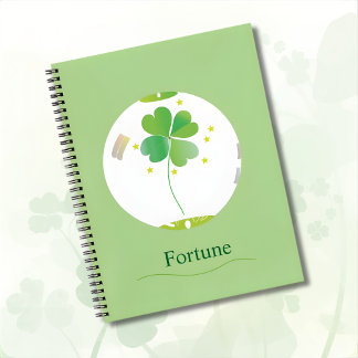Carnet Botanical Notebook – Four-leaf Clover Design