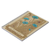 Carnet Botanical Tapestry: The Blue Cornflower Art Nouvea (Côté gauche)