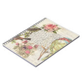 Carnet botanique à grains de graisse vintages (Côté gauche)