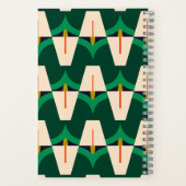 Carnet botanique géométrique moderne Emerald Arc (Verso)