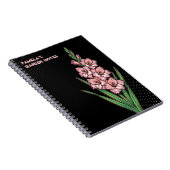Carnet Botanique Gladiolus Pop Art Épée Néon (Côté Droit)