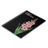 Carnet Botanique Gladiolus Pop Art Épée Néon (Côté gauche)
