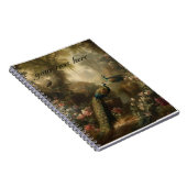 Carnet Botanique : jardin de trois paons personnalisable (Côté Droit)