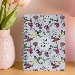 Carnet Botanique Meilleure Maman Jamais Blue Hummingbird 