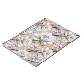 Carnet Botanique noir blanc rose or parties scintillant f (Côté gauche)