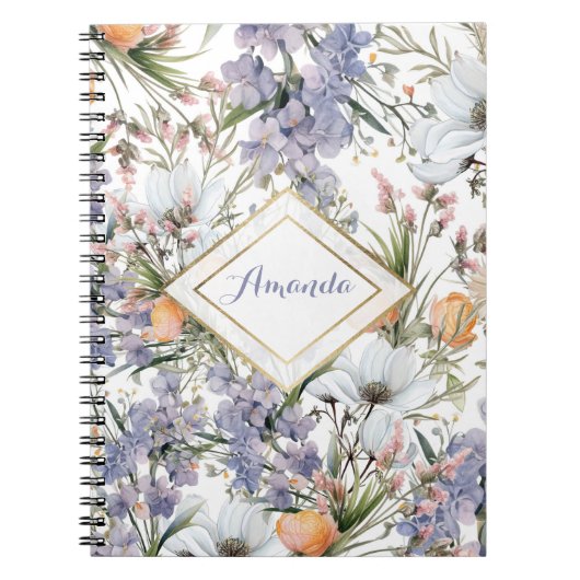 Carnet Botanique pastel couleurs fleur sauvage été fleuri (Devant)