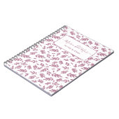 Carnet botanique Rose Dusty personnalisé (Côté gauche)