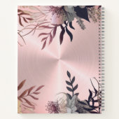 Carnet Botanique rose pâle Personnalisé (Dos)
