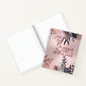 Carnet Botanique rose pâle Personnalisé (Intérieur)