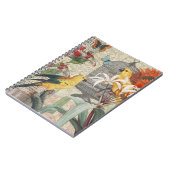 Carnet Botanique Vintage Oiseaux Nature Tropical Antique (Côté gauche)