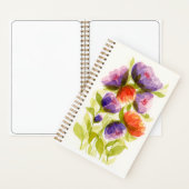 Carnet Botaniques Aquarelle Corail Violet (À l'intérieur)