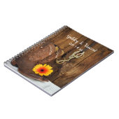 Carnet Botte de cowboy, Mariage campagnard Bit de Cheval  (Côté gauche)