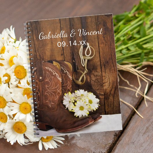 Carnet Botte de cowboy, Mariage campagnard de bit de chev