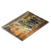 Carnet Botte de cowboy Rustique Cheval tournesol Wagon (Côté gauche)