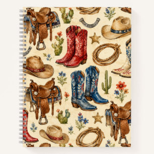 Carnet Bottes de cowboy de Nashville Selle Western