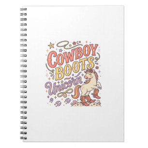 Carnet Bottes de cowboy licorne Licorne Fantaisiste Zazzl