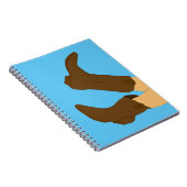 Carnet Bottes de cowboy sur fond bleu clair (Côté Droit)