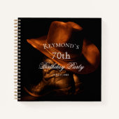 Carnet Bottes Rustiques Personnalisées Botte de Cowboy An (Devant)