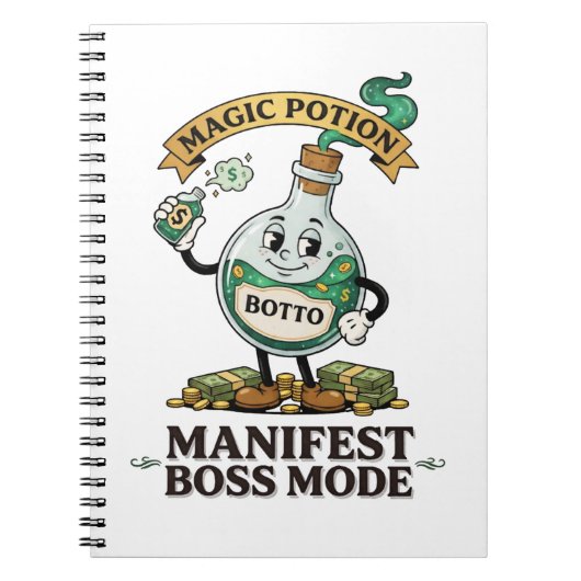 Carnet Botto Manifest Boss Mode Retro 1930s Cartoon Potio (Devant)
