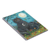 CARNET BOUBO & PYEWACKET CHATS NOIRS, HALLOWEEN FOLK ART (Côté Droit)