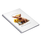 Carnet Bouche de tournesol de vache Highland (Côté Droit)