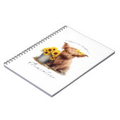 Carnet Bouche de tournesol de vache Highland (Côté gauche)