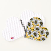 Carnet Bouches blanches, fleurs sauvages sur jaune (Intérieur)
