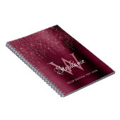 Carnet Boucle d'or Rose Monogram Bourgogne (Côté Droit)