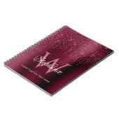 Carnet Boucle d'or Rose Monogram Bourgogne (Côté gauche)