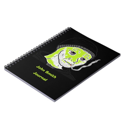 Carnet Boucle Spirale de Doomer Vert Personnalisable (Côté gauche)