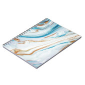Carnet Boucles de marbre de luxe de l'océan Abstrait (Côté gauche)