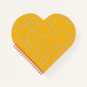 Carnet Boucles sur boucles géométriques orange (Devant)