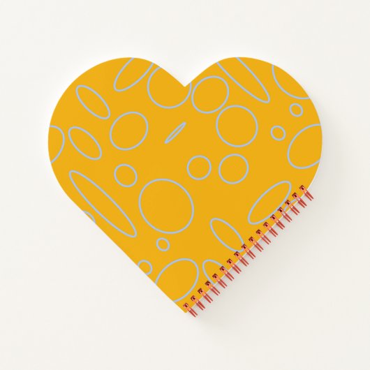 Carnet Boucles sur boucles géométriques orange (Dos)