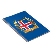Carnet Bouclier du drapeau de l'Islande (Côté Droit)