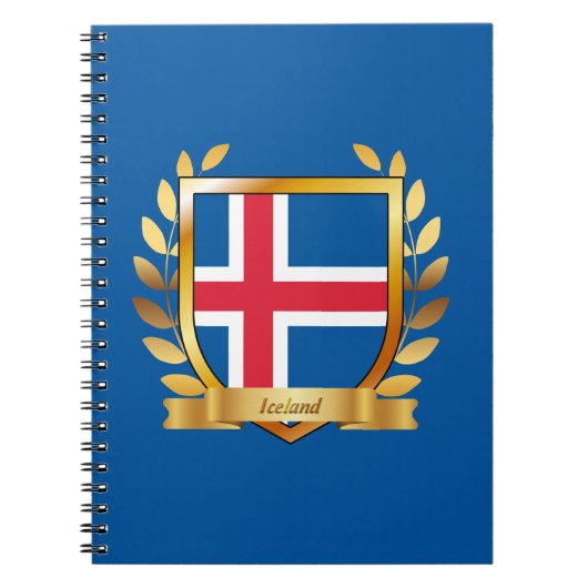 Carnet Bouclier du drapeau de l'Islande (Devant)