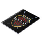 Carnet Bouclier et épées de tartan de MacDuff de clan (Côté gauche)