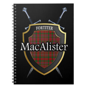 Carnet Bouclier et épées du tartan du clan MacAlister