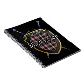 Carnet Bouclier et épées du tartan du clan MacPherson (Côté Droit)