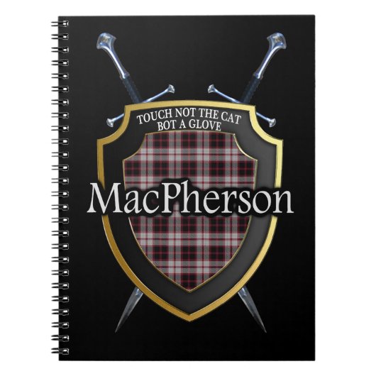 Carnet Bouclier et épées du tartan du clan MacPherson (Devant)
