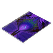 Carnet Bouclier fractal ultraviolet et monogramme de dent (Côté gauche)