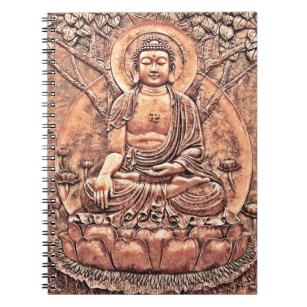 Carnet Bouddha de cuivre étonnamment détaillé
