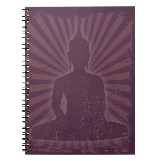 Carnet Bouddha vintage pourpre (Devant)