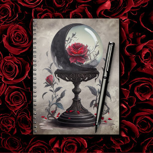 Carnet Boudoir   Cristal Ball Croissant Lune Roses rouges