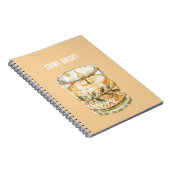 Carnet Bougie Boho Feuilles Vertes Brille Clair (Côté Droit)