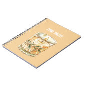 Carnet Bougie Boho Feuilles Vertes Brille Clair (Côté gauche)