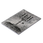 Carnet Bougie gothique avec araignée, Halloween (Côté gauche)