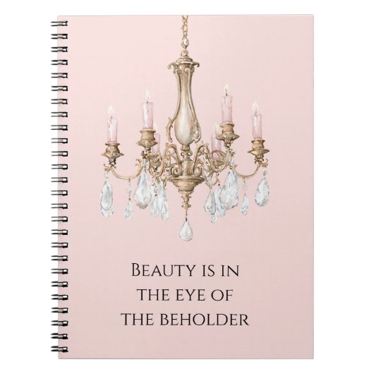 Carnet Bougies Rose pour Lustre (Devant)