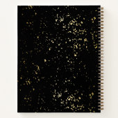 Carnet Boulangerie à glitterie noire et or Ustensiles de  (Dos)